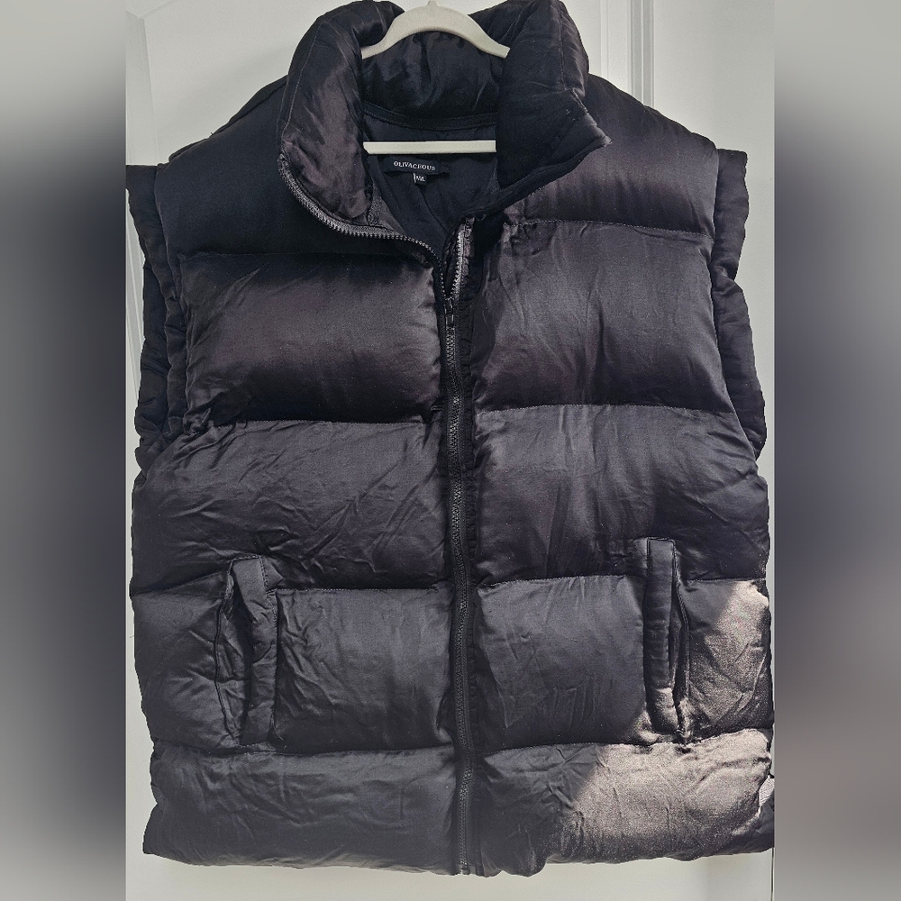 Olivaceous Black Puffer Vest